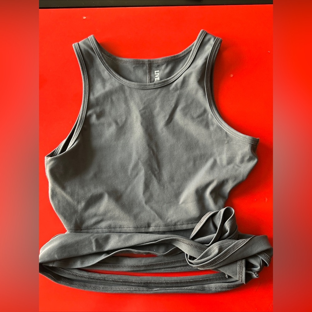 Live the Process Ballet Top Heather Gray M. - Picture 2 of 10